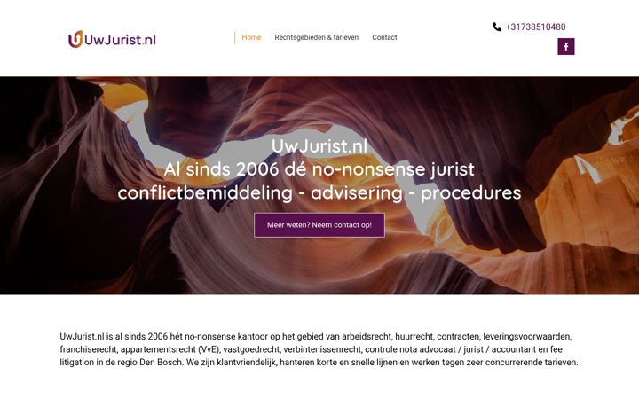 Screenshot of uwjurist.nl