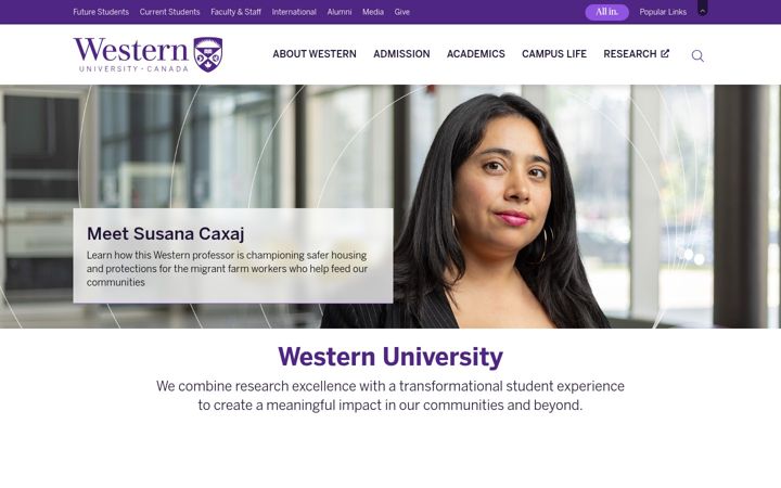 Screenshot of uwo.ca