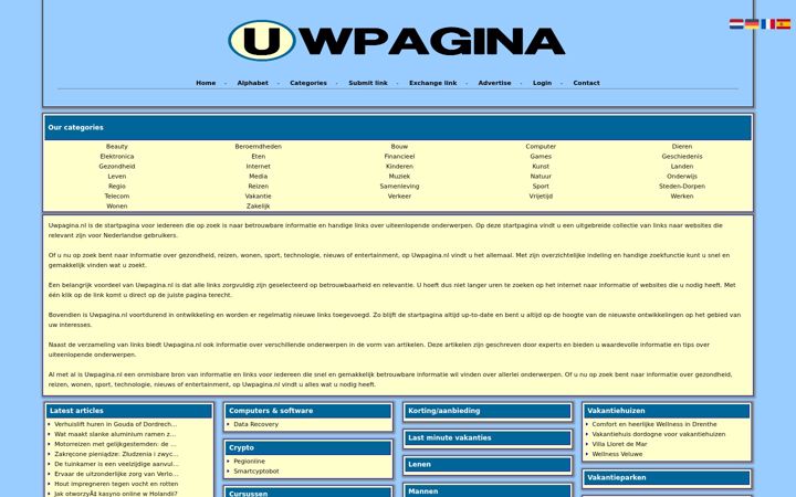 Screenshot of uwpagina.nl