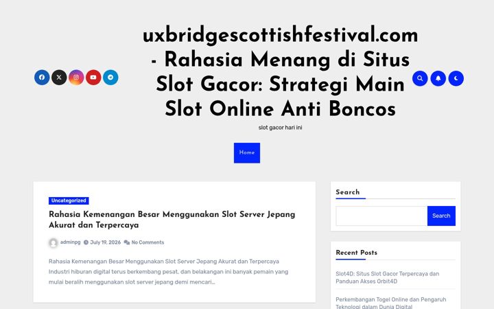 Screenshot of uxbridgescottishfestival.com