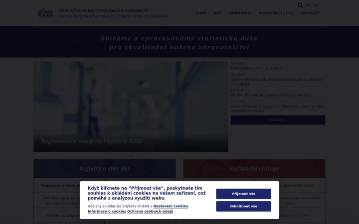 Screenshot of uzis.cz