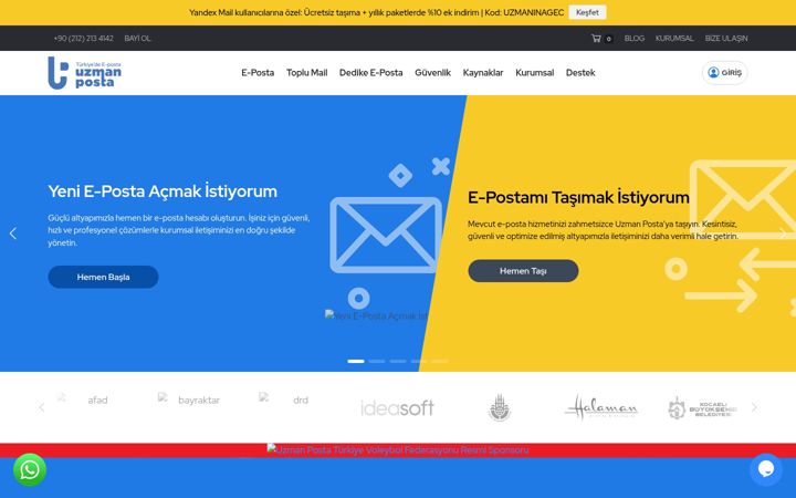 Screenshot of uzmanposta.com