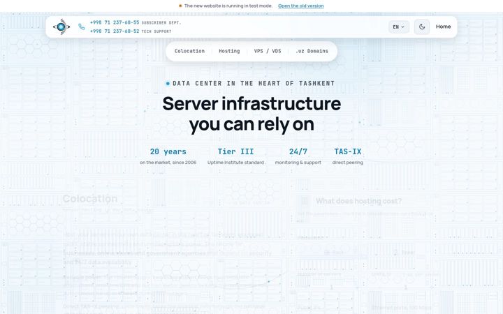 Screenshot of uzsci.net