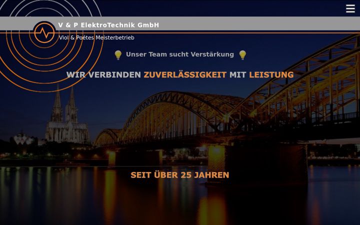 Skjámynd af v-p-elektrotechnik.de