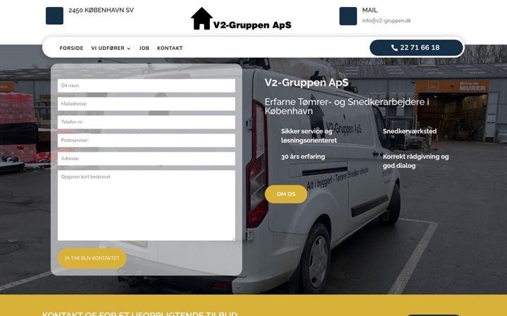Screenshot του v2-gruppen.dk