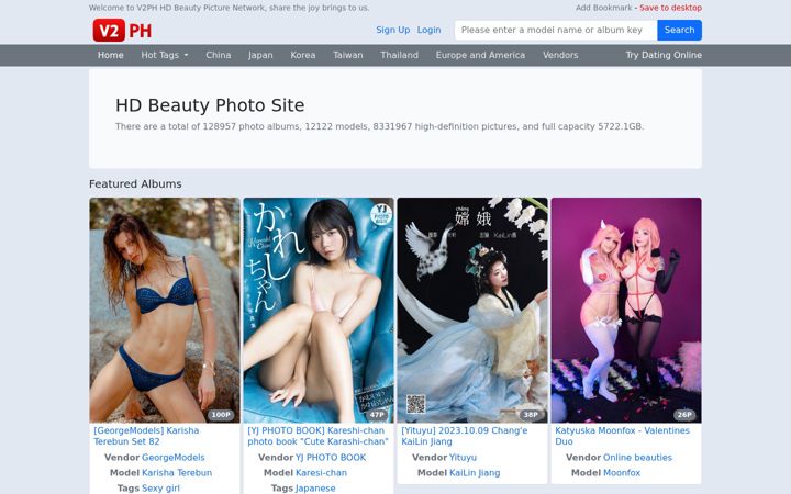 Screenshot von v2ph.com