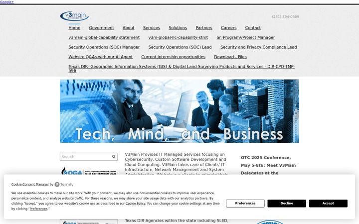 Screenshot of v3mainglobal.com
