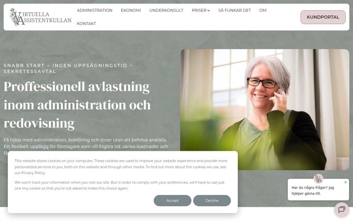 Skjermbilde av va-kullan.se