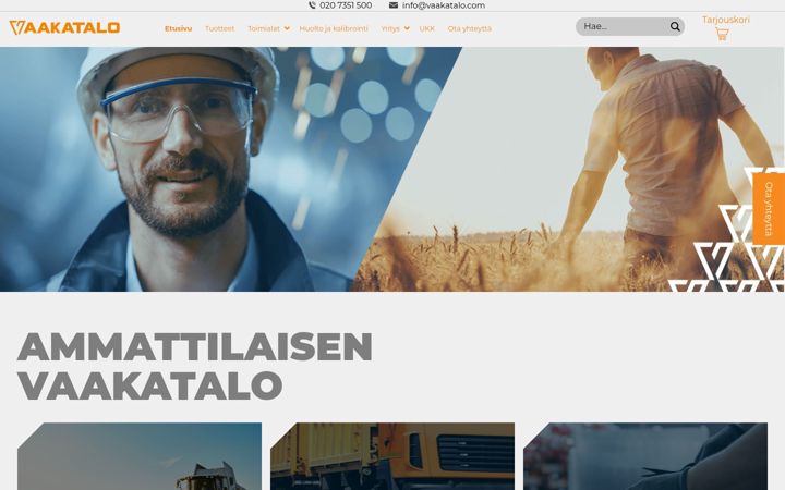 Screenshot von vaakatalo.com