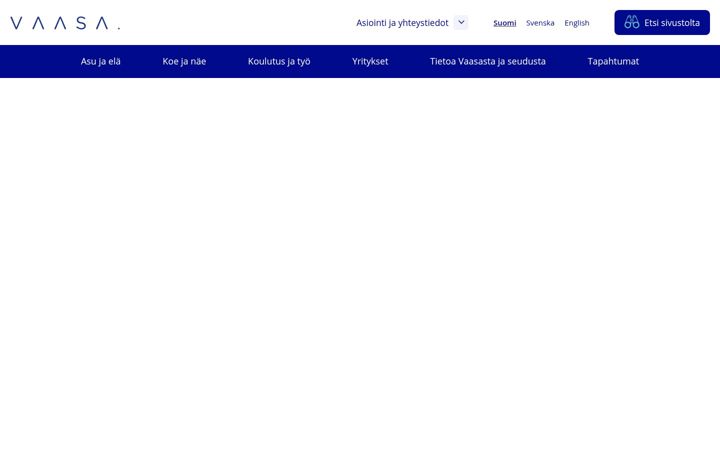 Screenshot of vaasa.fi