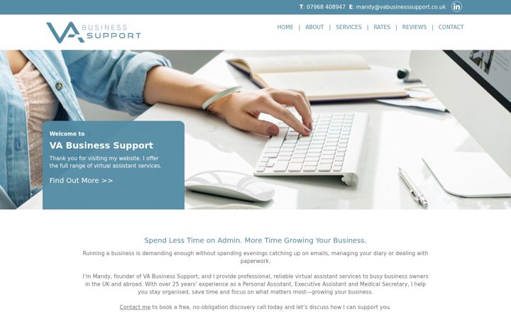 Screenshot ta' vabusinesssupport.co.uk