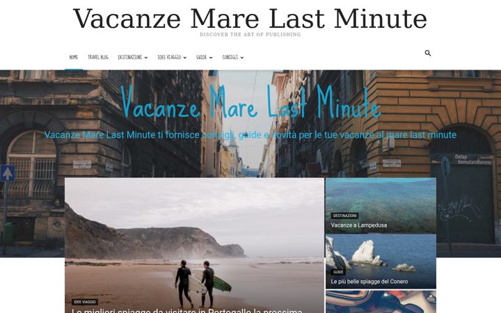 Screenshot of vacanzemarelastminute.it