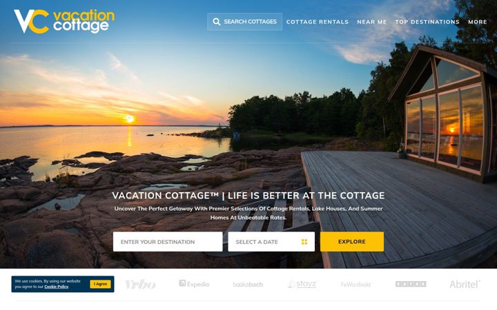 Snímek obrazovky vacationcottage.com