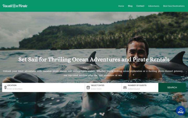 Screenshot of vacationpirate.com