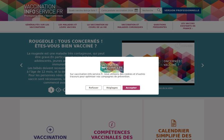 Screenshot of vaccination-info-service.fr