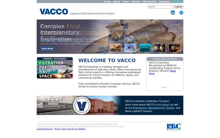 Screenshot of vacco.com