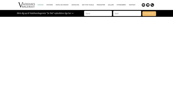 Screenshot of vadehavsbageriet.dk