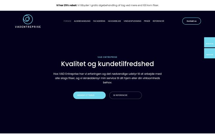 Screenshot of vadentreprise.dk