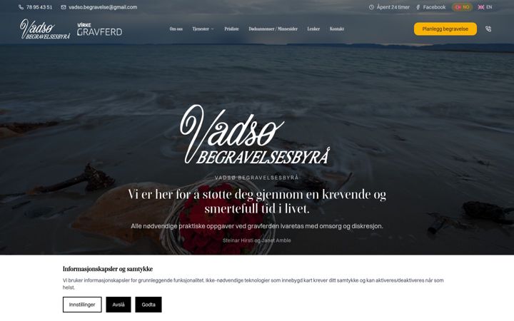 Screenshot του vadso-begravelse.no