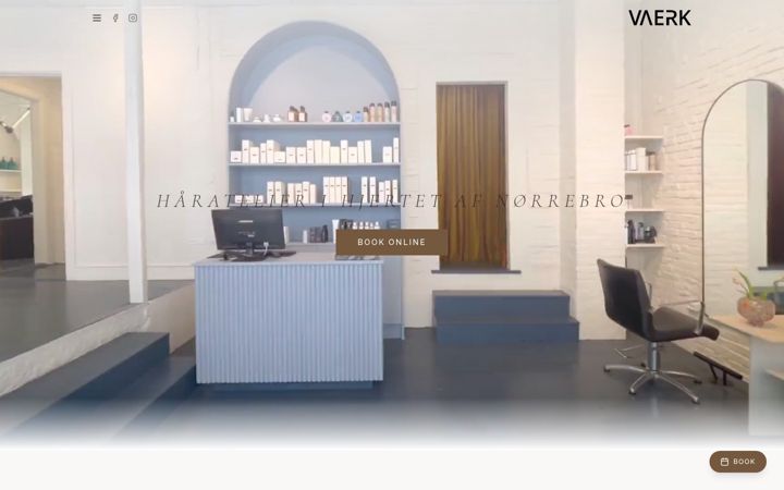 Screenshot of vaerk-kbh.dk