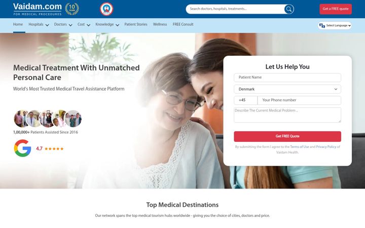 Screenshot of vaidam.com