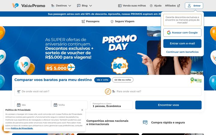 Screenshot of vaidepromo.com.br