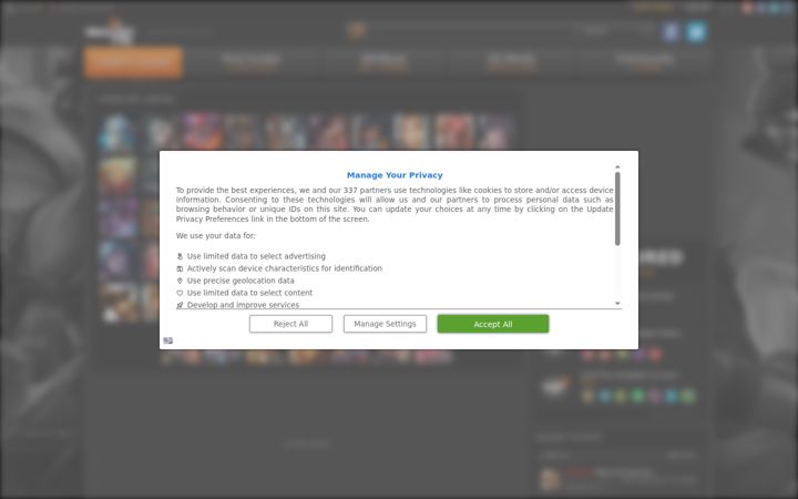 Screenshot van vaingloryfire.com