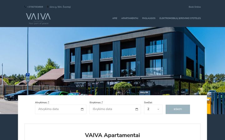 Képernyőkép: vaivahotel.lt