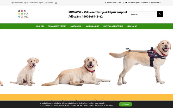 Skærmbillede af vakvezetokutya.hu