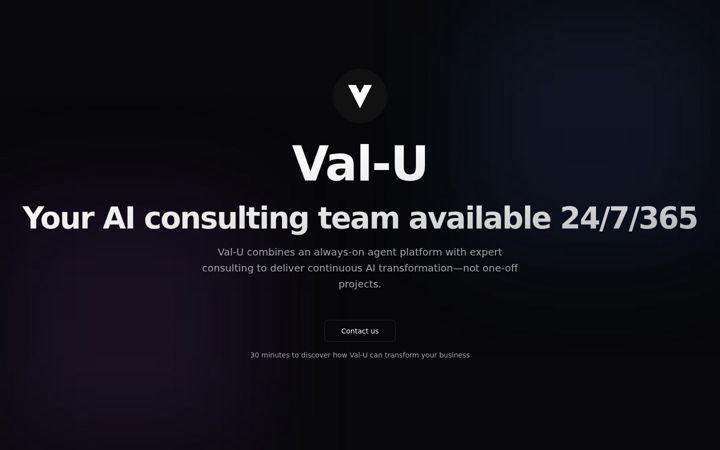 Screenshot of val-u.ai