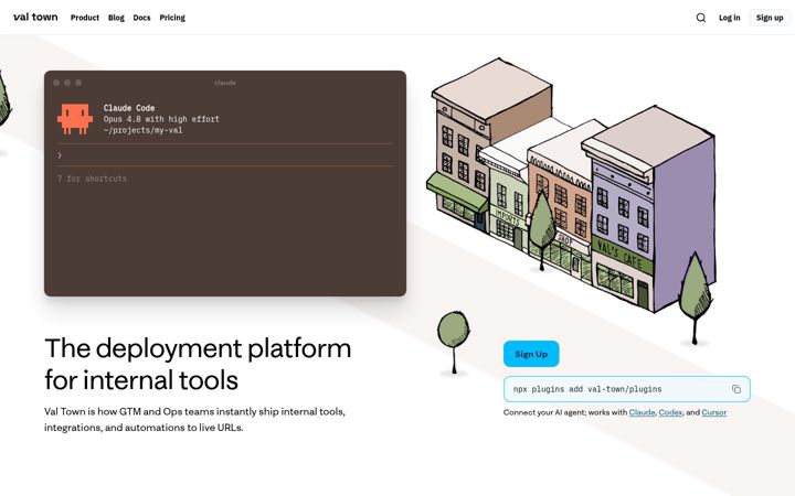 Screenshot of val.town