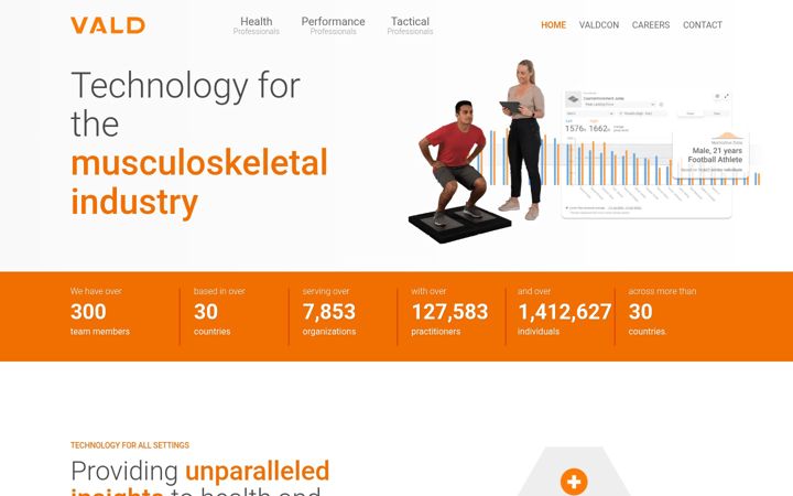 Screenshot of vald.com