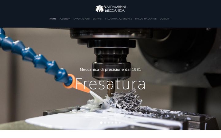 Screenshot of valdambrinimeccanica.it