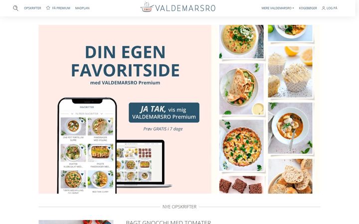 Screenshot of valdemarsro.dk