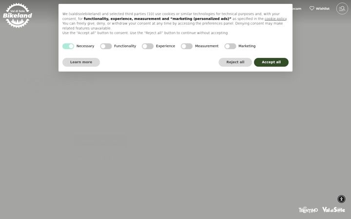 Snímek obrazovky valdisolebikeland.com