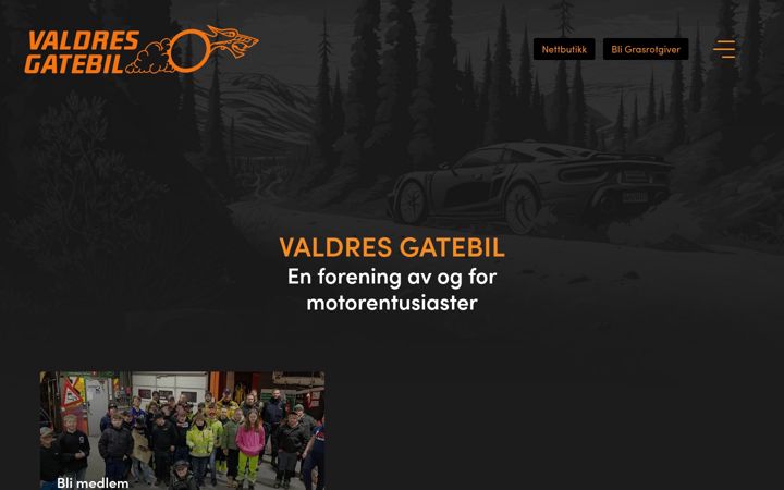 Screenshot of valdresgatebil.no