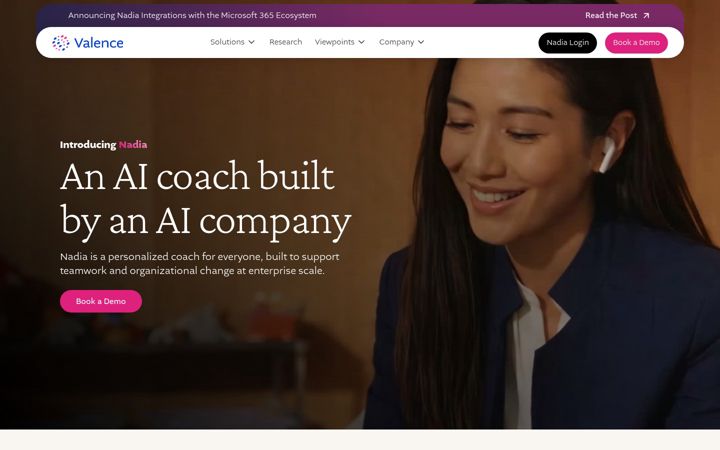 Screenshot of valence.co