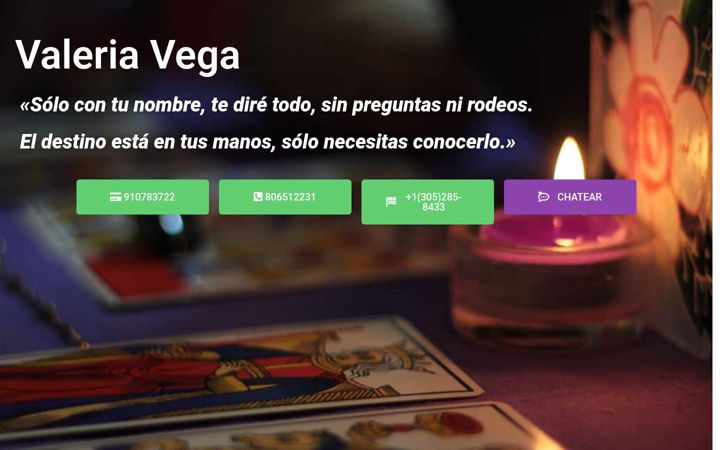 Screenshot of valeriavegavidente.com