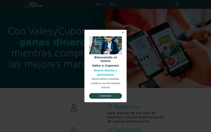 Ekrānuzņēmums no valesycupones.es