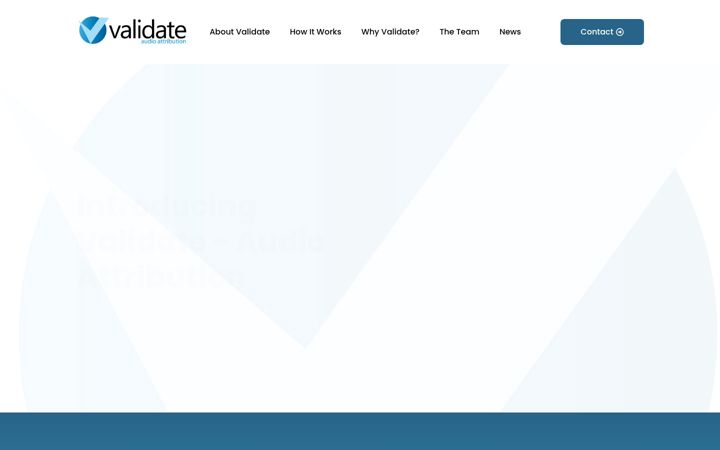 Screenshot of validate.audio