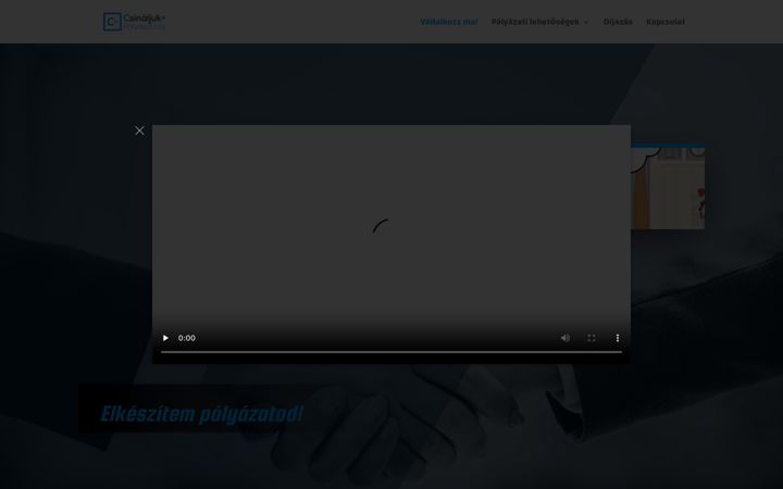 Screenshot van vallalkozzma.hu