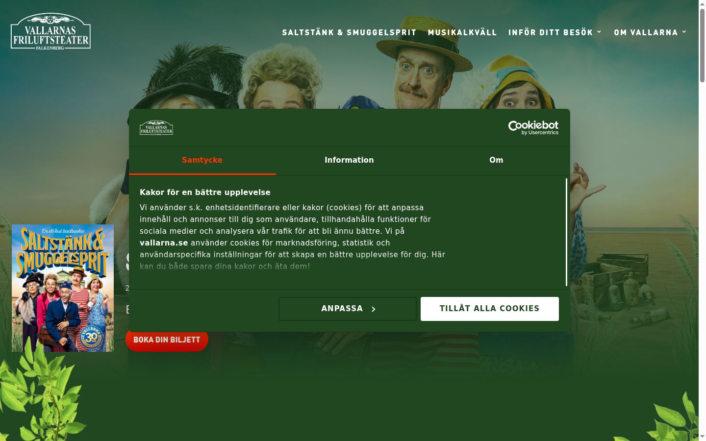 Kuvakaappaus suostumusbannerista, joka näytettiin ennen mitään vuorovaikutusta