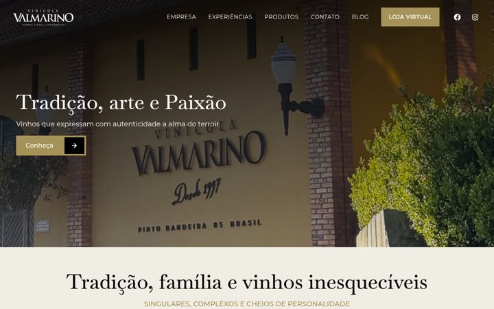 Snímek obrazovky valmarino.com.br