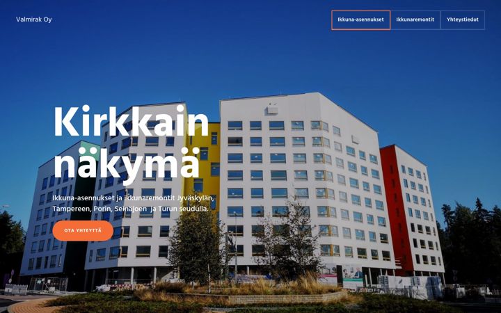 Screenshot van valmirak.fi