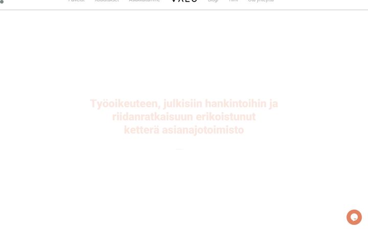 Snímek obrazovky valopartners.fi
