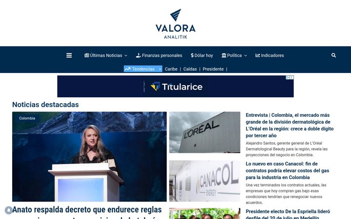 Screenshot of valoraanalitik.com