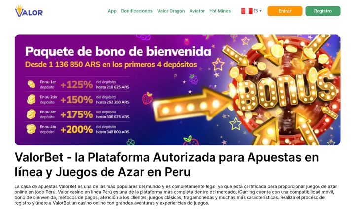 Screenshot of valorbet-pe.com