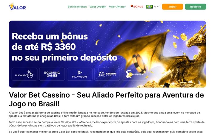 Screenshot of valorcassino.com
