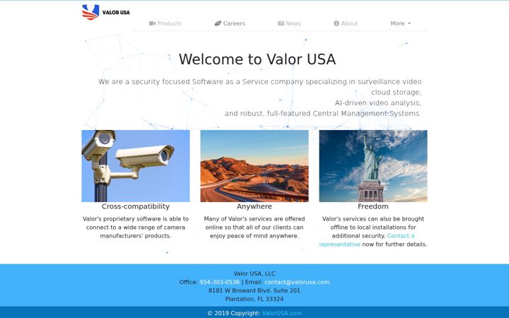 Screenshot of valorusa.com