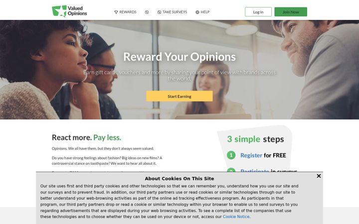 Zrzut ekranu valuedopinions.co.in